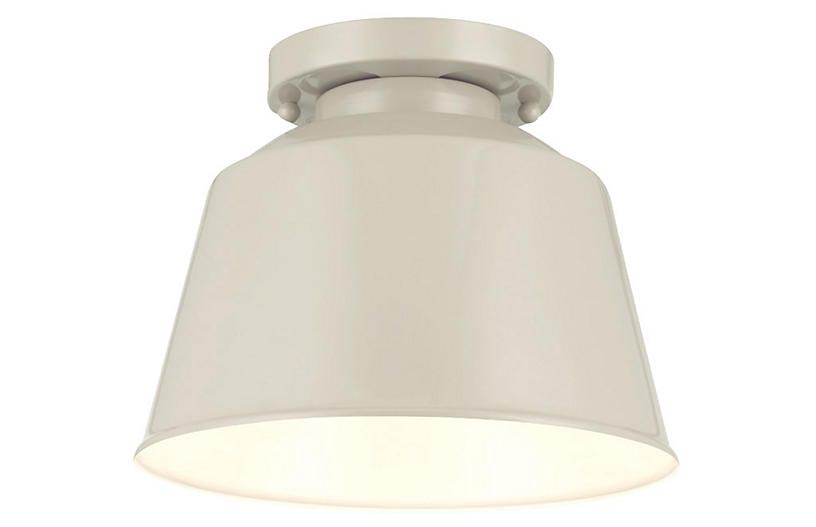 Exton 1-Light Flush Mount, Gray | One Kings Lane