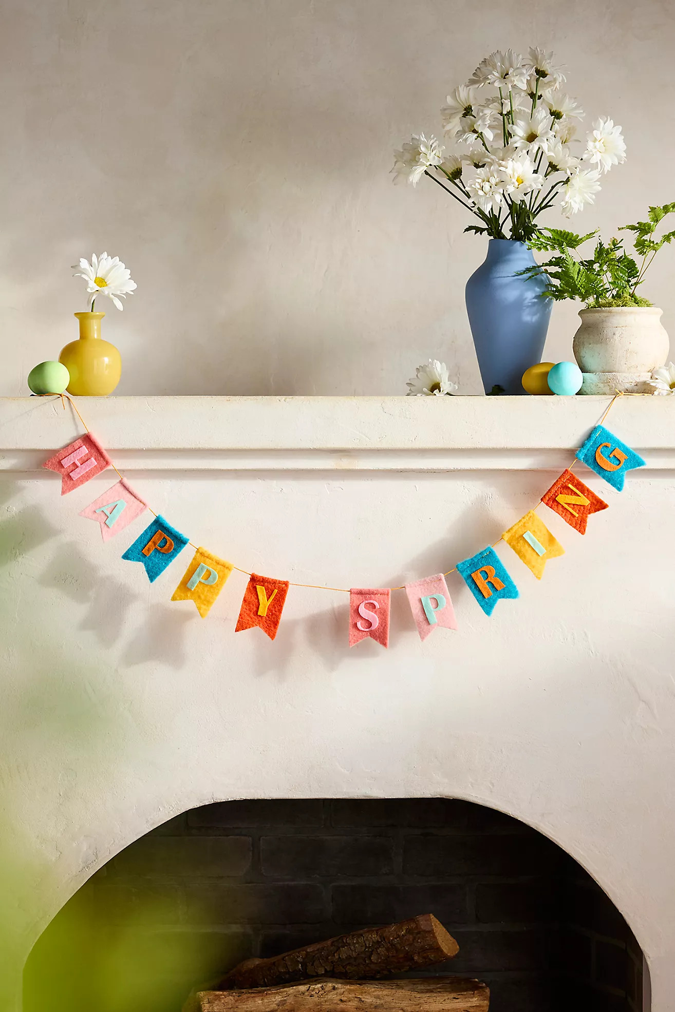 HAPPY SPRING Felt Garland | Anthropologie (US)