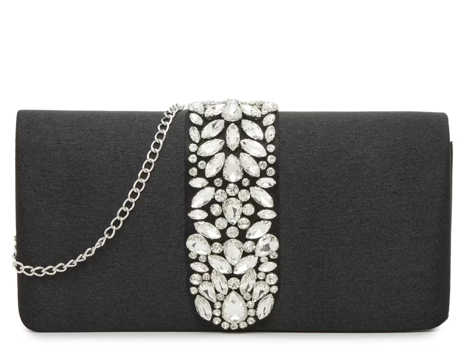 Kelly & Katie Crystal Satin Clutch | Women's | Black | Size Not Applicable | Handbags | Clutch | DSW