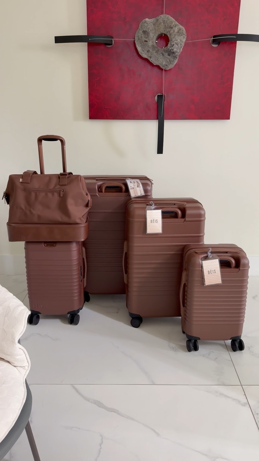 My favorite travel pieces from BEIS, I have the small carry-on, the mini weekender which is great to take as my personal item and also fit some of the handbags I want to bring with me when I travel, the medium check-in suitcase and the big check-in luggage. Totally recommend them!

#LTKTravel