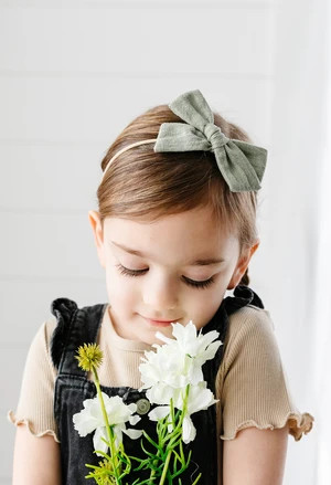 Olive Green Voile Poppy | Little Poppy Co