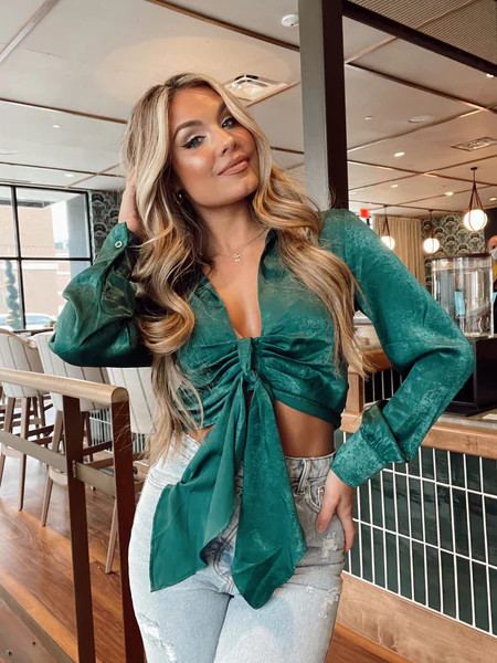 Green Lucky To Have You Top | Lane 201 Boutique