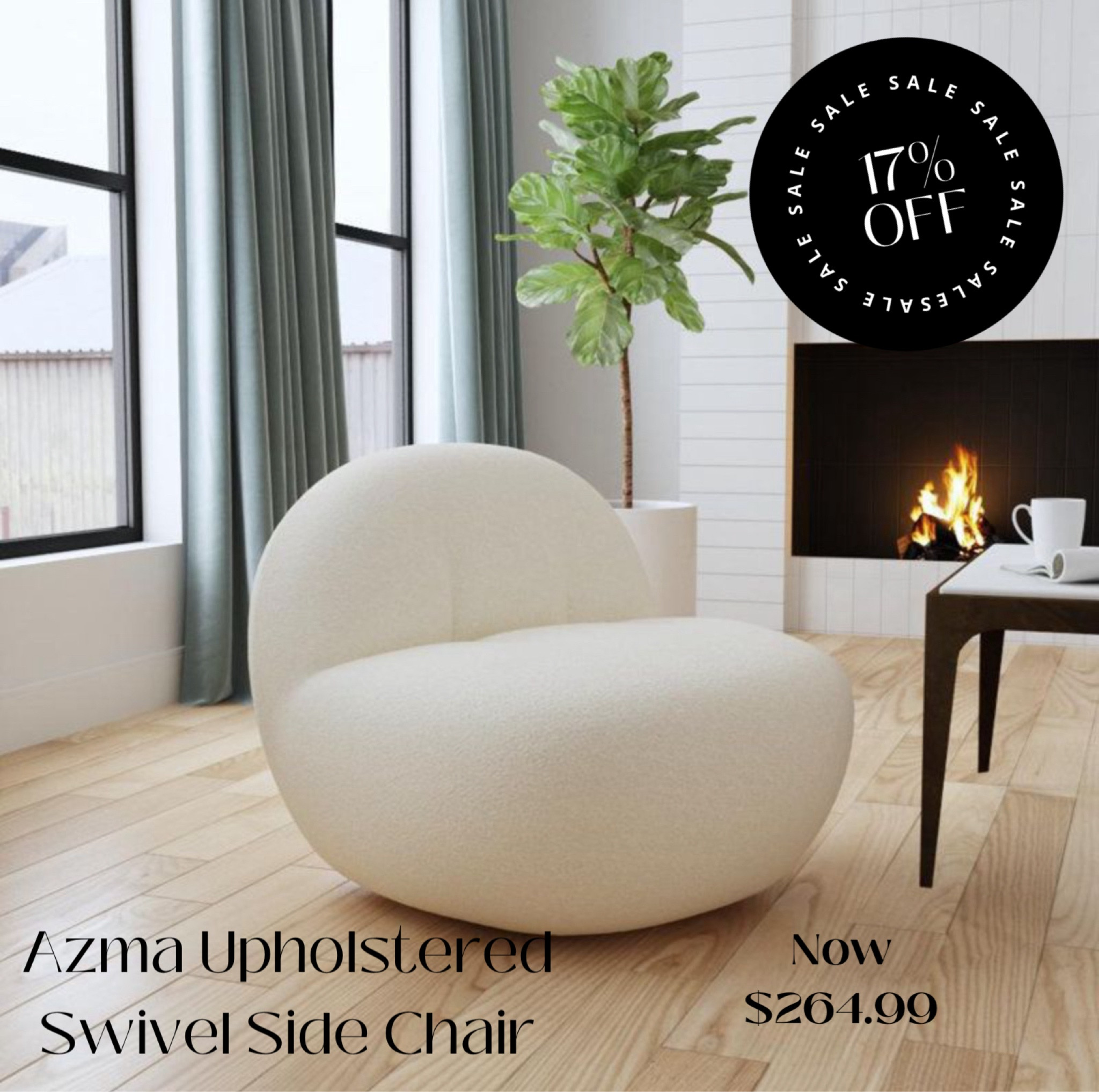 Modern accent chair, neutral accent chair, ivory Boucle chair 

#LTKFallSale #LTKHome