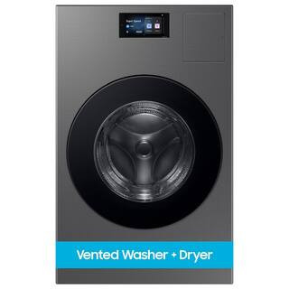 5.3 cu. ft. Bespoke Ultra Capacity Vented All-in-One Washer Dryer Combo with Electric Dryer and AI Home in Dark Steel | The Home Depot