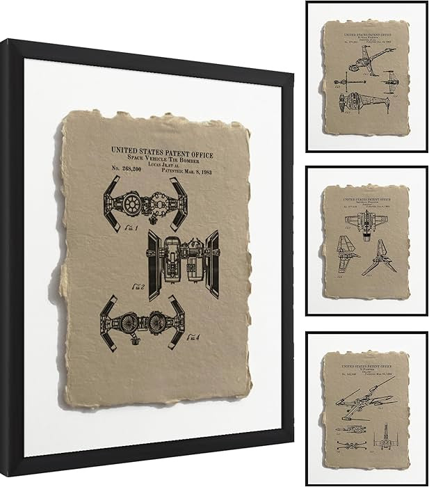 Chancertons Star Vessel Prints - Star Wars Art - Men's Gifts - Decor for Nerds & Fans - Set of 4,... | Amazon (US)