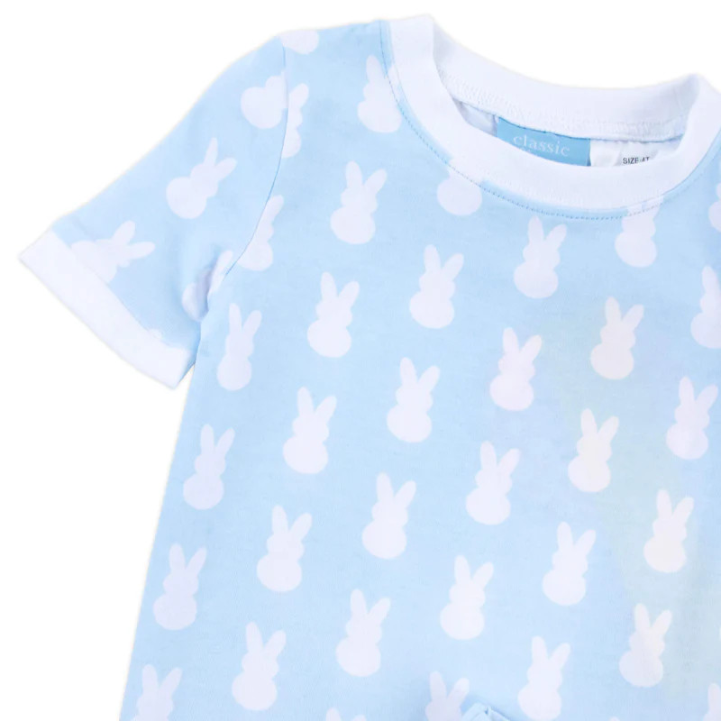 Bunny Peeps Light Blue Short Pajamas | Classic Whimsy