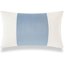 Hofdeco Coastal Patio Indoor Outdoor Lumbar Pillow Cover ONLY for Backyard, Couch, Sofa, Velvet B... | Amazon (US)