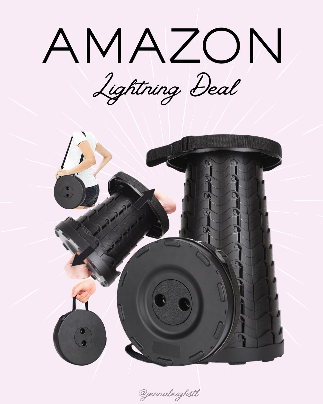 Dance mom must have! This portable retractable folding telescoping stool is on Lightning Deal for $10 off. 

 #LTKmomlife #LTKActive #LTKSaleAlert