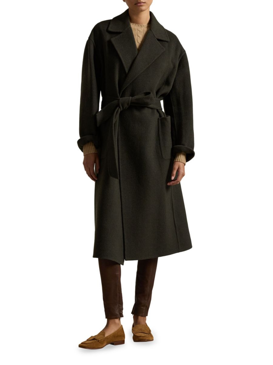 Double-Faced Wool Wrap Coat | Saks Fifth Avenue