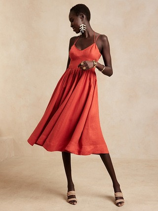 Linen Midi Dress | Banana Republic (US)