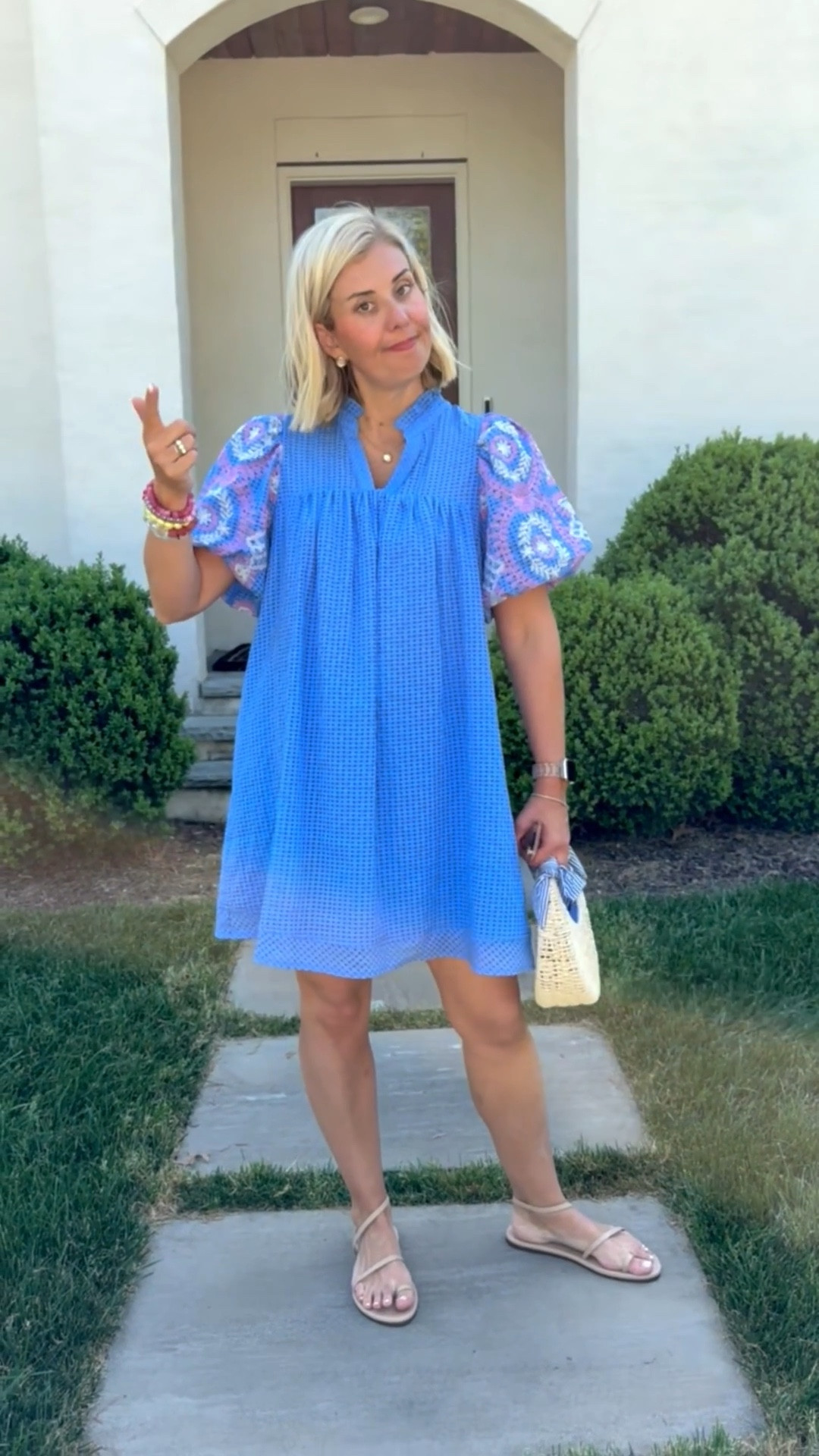 This dress is dreamy!! The texture, embroidery & it doesn’t touch us anywhere! I’m wearing a small & 8 sandal. 

*Use my code Catherine20 for 20% off my bracelets at Allie + Bess￼

#LTKOver40 #LTKdayinmylife #LTKSeasonal