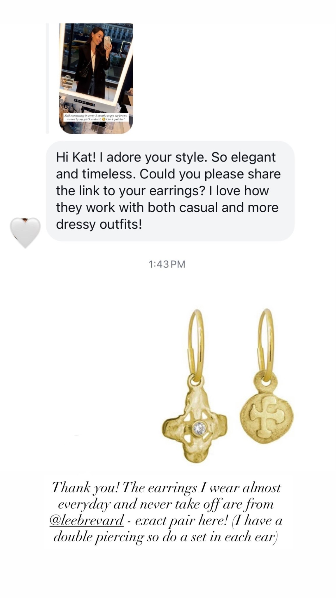 Exact pair of earrings I always wear linked on my stories but similar below! 

#LTKStyleTip #LTKHoliday #LTKGiftGuide