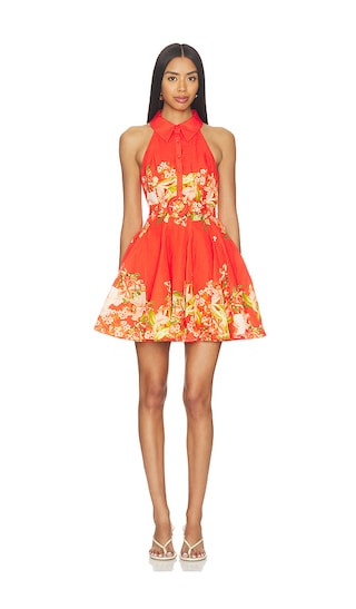 Short Dress With Buckle Belt in Orange | Revolve Clothing (Global)