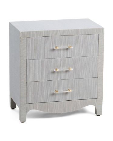 26in 3 Drawer Wavy Bottom Accent Table | Marshalls