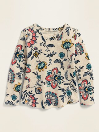 Printed Thermal Scoop-Neck Tee for Toddler Girls | Old Navy (US)