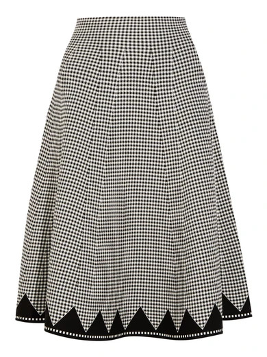Alexander Wang - Gingham Stretch-knit Midi Skirt - Black | NET-A-PORTER (UK & EU)