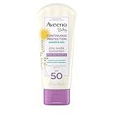 Aveeno Baby Continuous Protection Zinc Oxide Mineral Sunscreen Lotion for Sensitive Skin, Broad Spec | Amazon (US)