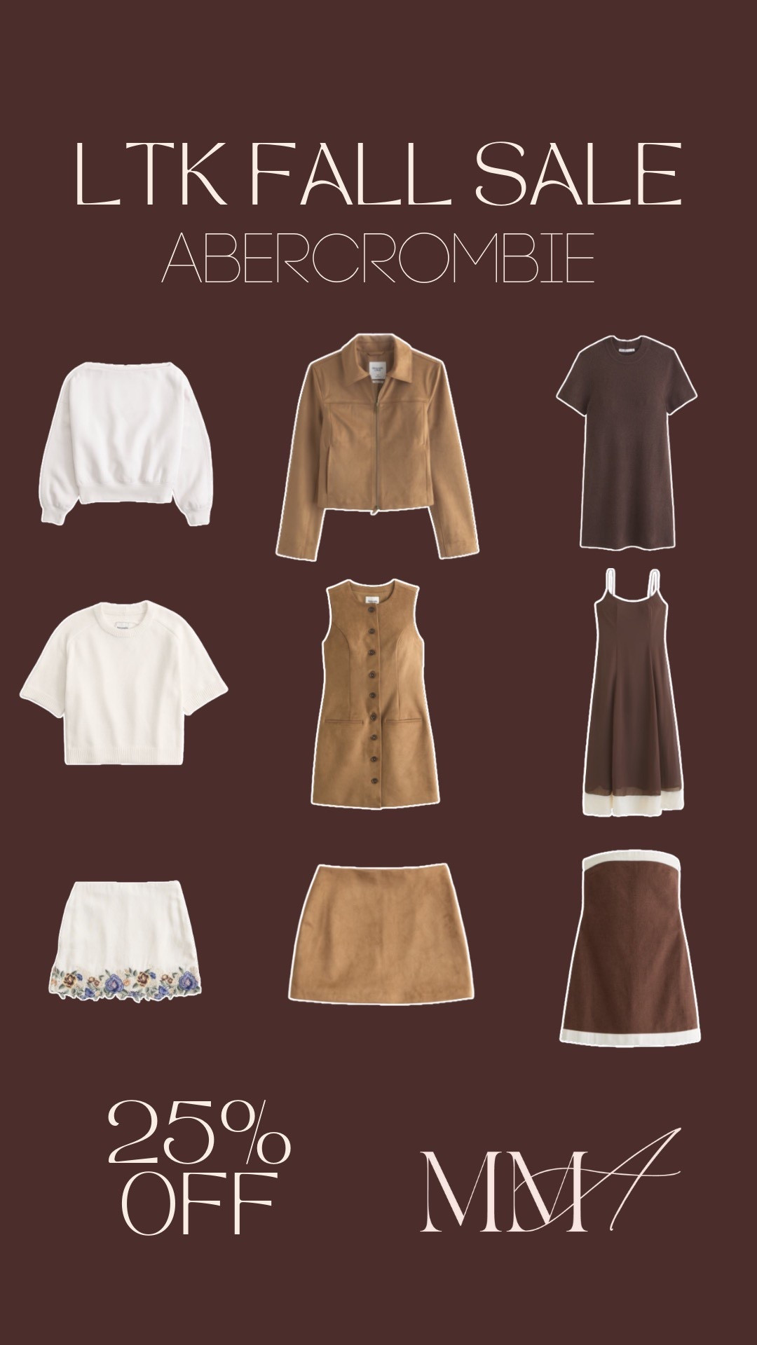 Fall fashion finds on sale at Abercrombie during LTK Fall Sale! Fall street style, jackets, fall dresses, mocha brown, chocolate brown, suede, vintage fall, autumn style.

#LTKStyleTip #LTKFallSale #LTKSeasonal