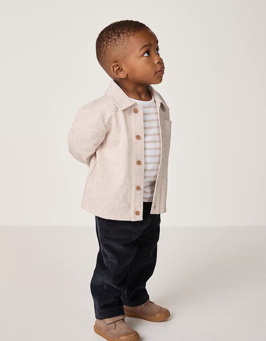 Organic Cotton Shirt Top & Joggers Set (0–4yrs) | The White Company UK & ROW