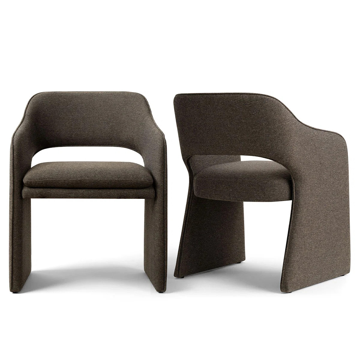 19" Seat Height Waterproof Upholstered Fabric Dining Armchair (Set of 2) | Wayfair North America