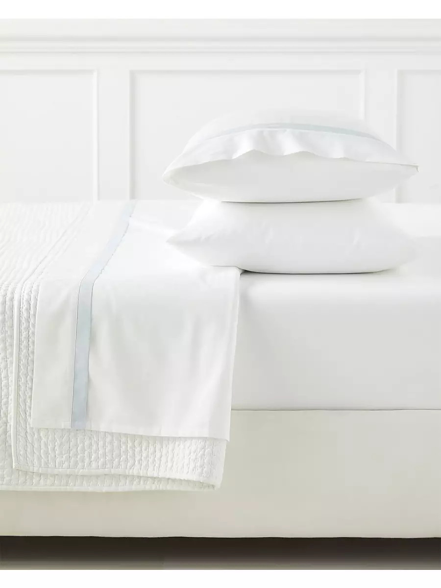 Border Frame Sateen Sheet Set | Serena and Lily