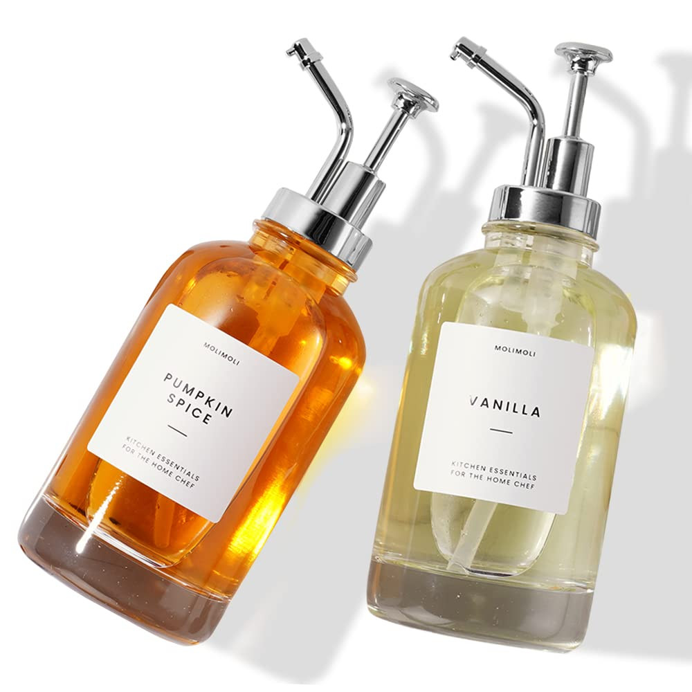 Molimoli Coffee Syrup Dispenser for Coffee Bar, Coffee Pump Dispenser, Glass Syrup Bottle w. Pump... | Amazon (US)