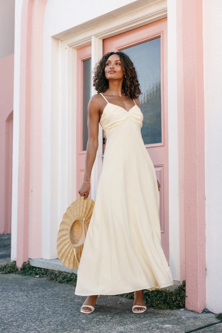 Maddie Maxi Dress - Butter Yellow | Petal & Pup (US)