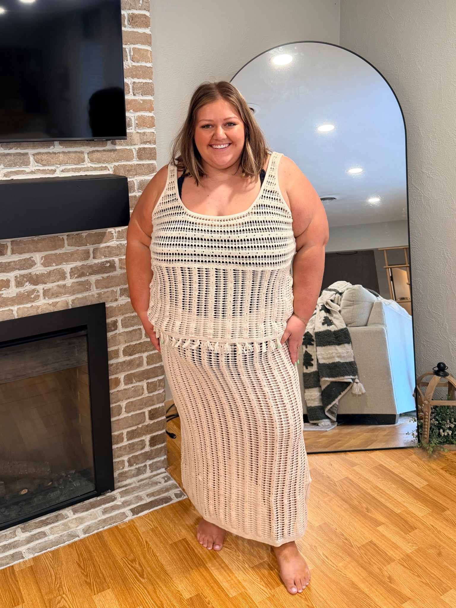 Crochet two piece cover up from Old Navy! 

Top - 4X
Skirt - 3X

#LTKPlusSize #LTKSwim #LTKTravel