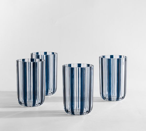 Montauk Stripe Outdoor Tumblers - Set of 4 | Pottery Barn (US)