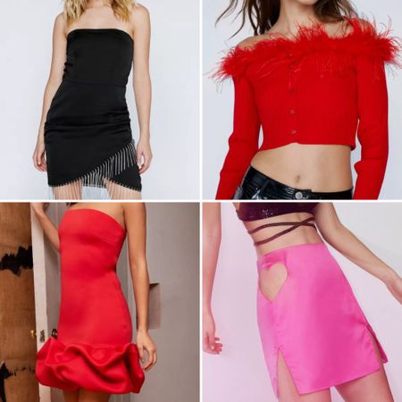 Valentines day outfit, red dress, black dress, cocktail dress, pink skirt, red top 

#LTKstyletip #LTKSeasonal