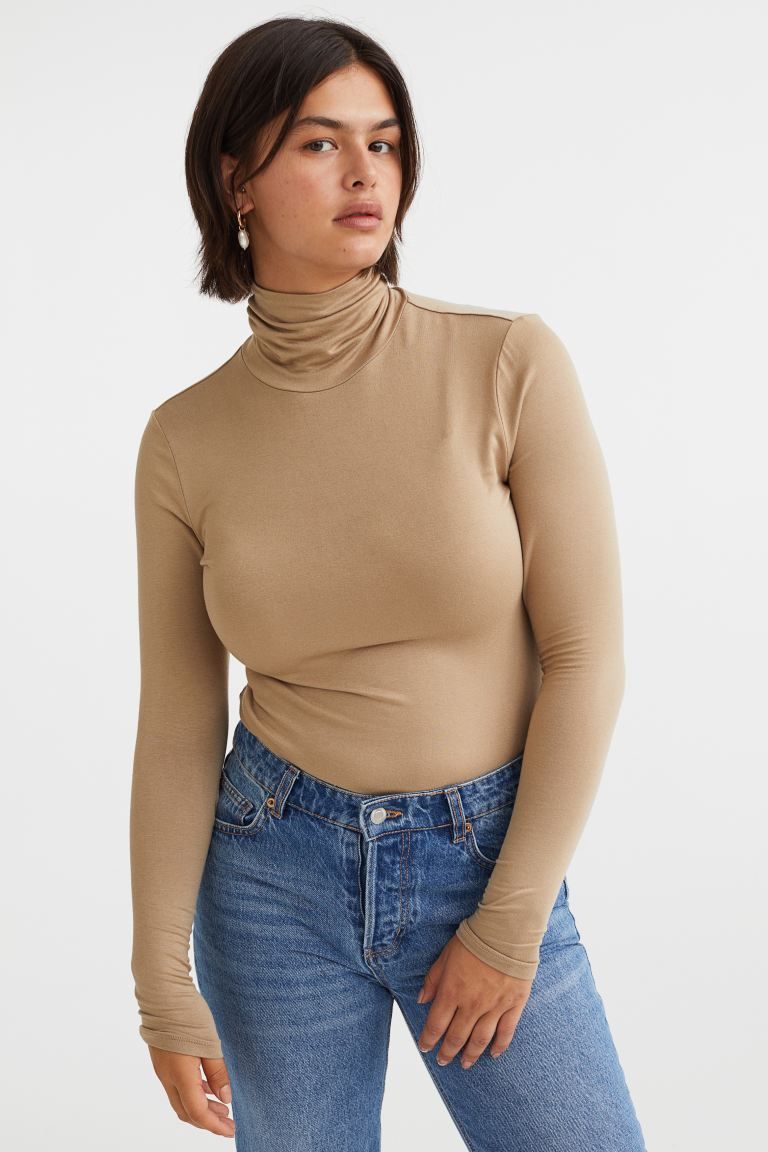 Viscose Turtleneck Top | H&M (US)