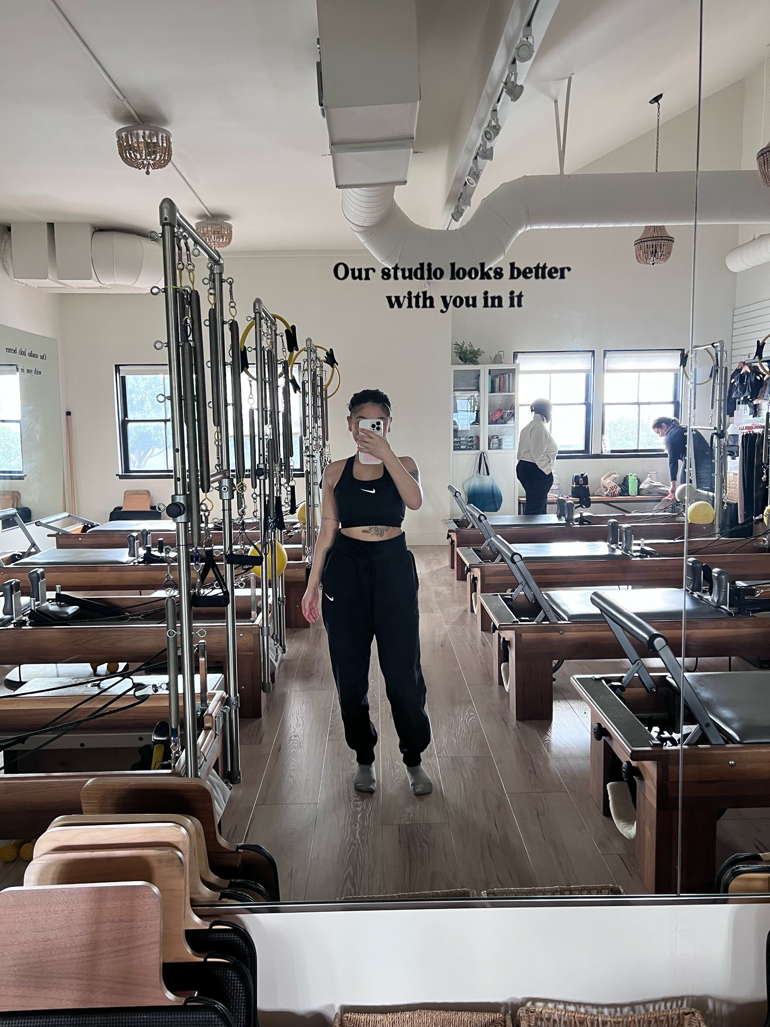 Today was cold AF 🥶 Nike bra & sweats for me this morning @ Pilates. My first time at this studio & I can’t wait to be back! 🧘🏻‍♀️

#LTKFitness #LTKFindsUnder100 #LTKActive