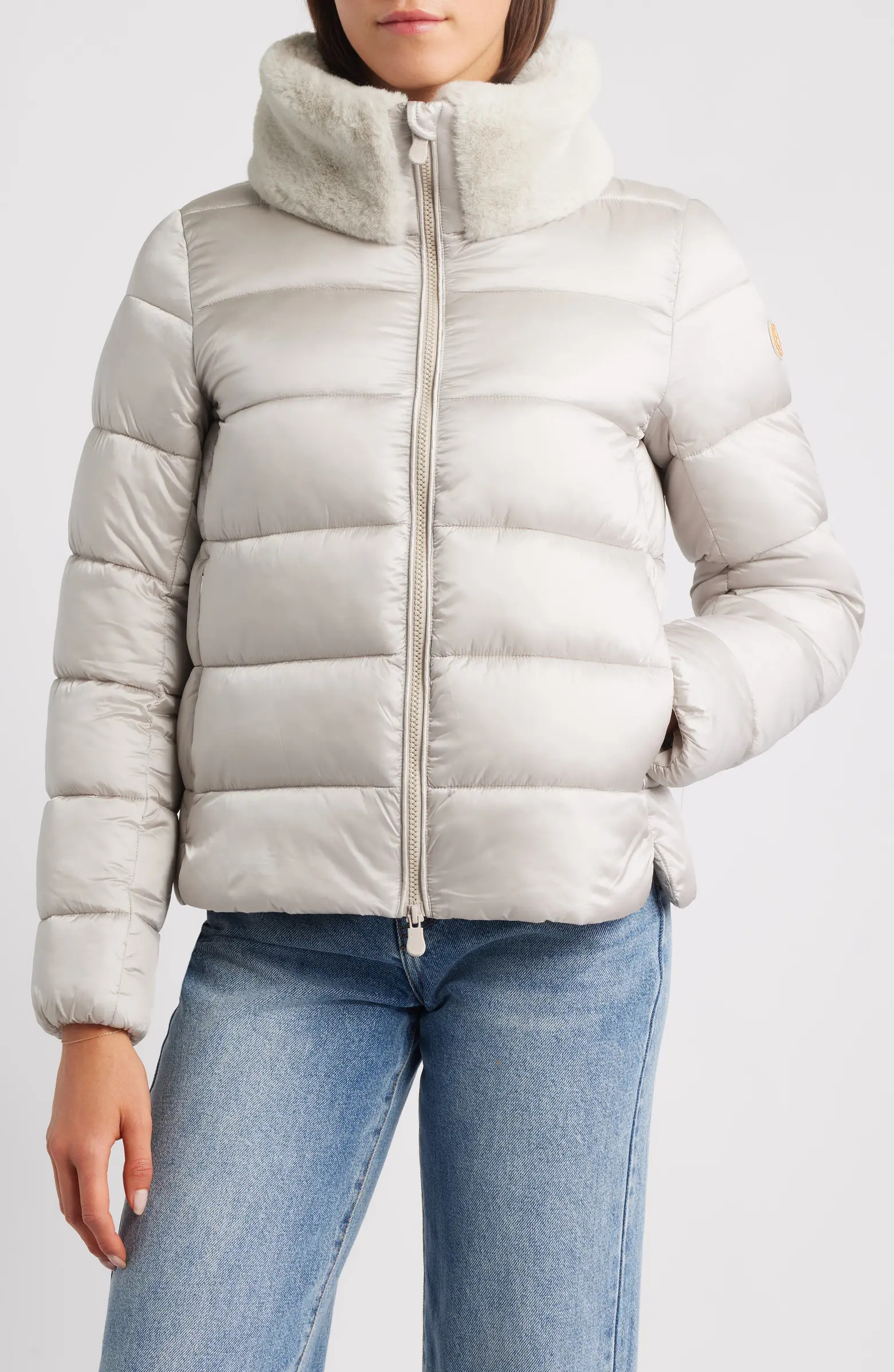Save The Duck Mei Faux Fur Collar Waterproof Quilted Jacket | Nordstrom | Nordstrom