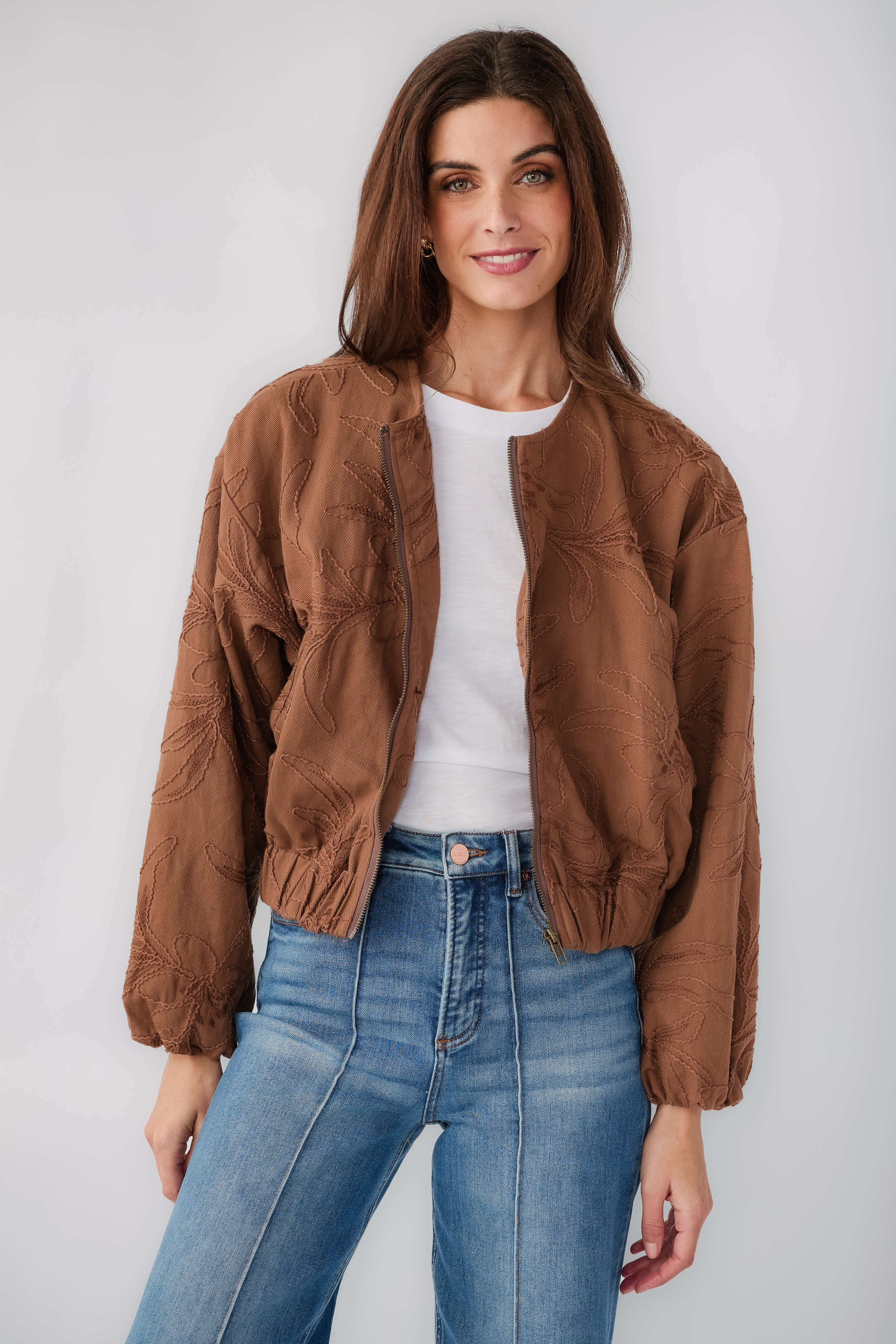 Miou Muse Floral Jacquard Jacket | Social Threads