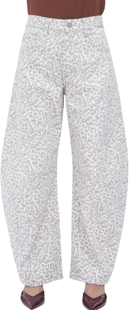 Barrel Jeans for Women Trendy Women's Baggy Boyfriend Jeans 90s Wide Leg High Rise Barrel Pants R... | Amazon (US)