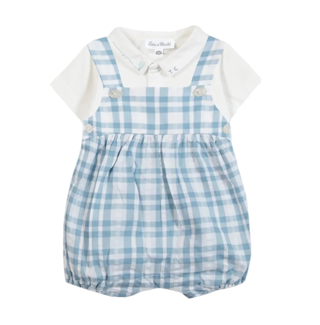 Tartine et Chocolat Blue Stripe Short Outfit | JoJo Mommy
