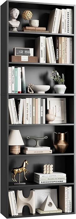 FACBOTALL 82" Tall Bookshelf, 7-Tier Open Shelves Bookcase, Freestanding Display Storage Shelves,... | Amazon (US)