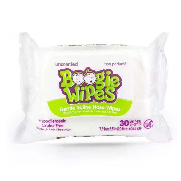 Boogie Wipes Saline Nose Wipes Unscented - 30ct | Target