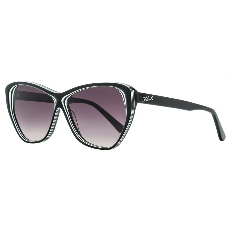 Karl Lagerfeld Cat Eye Sunglasses KL6103S 006 Black/White 58mm | Walmart (US)