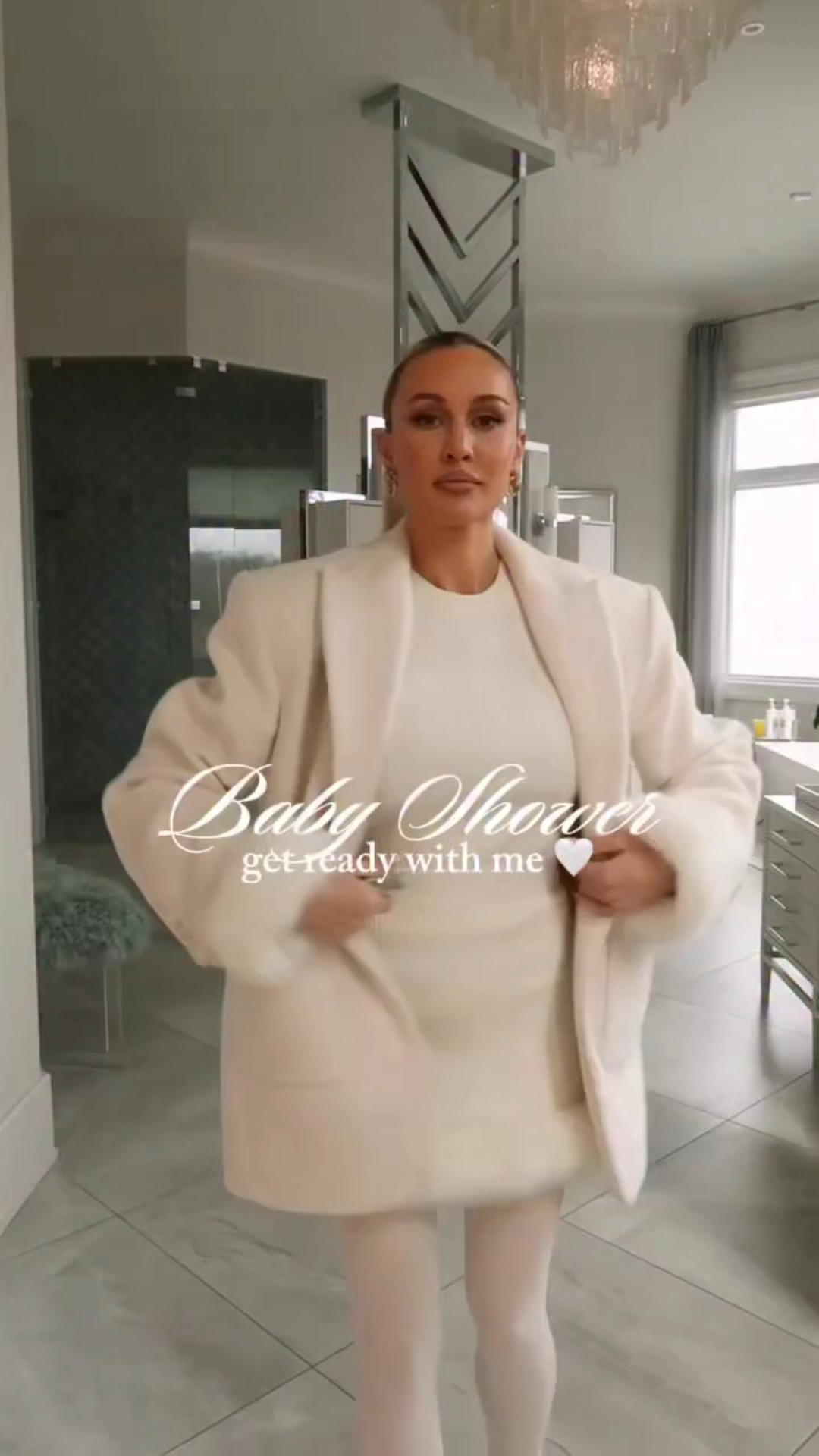 GRWM for a baby shower 🤍

#LTKgrwm #LTKootd #LTKBaby