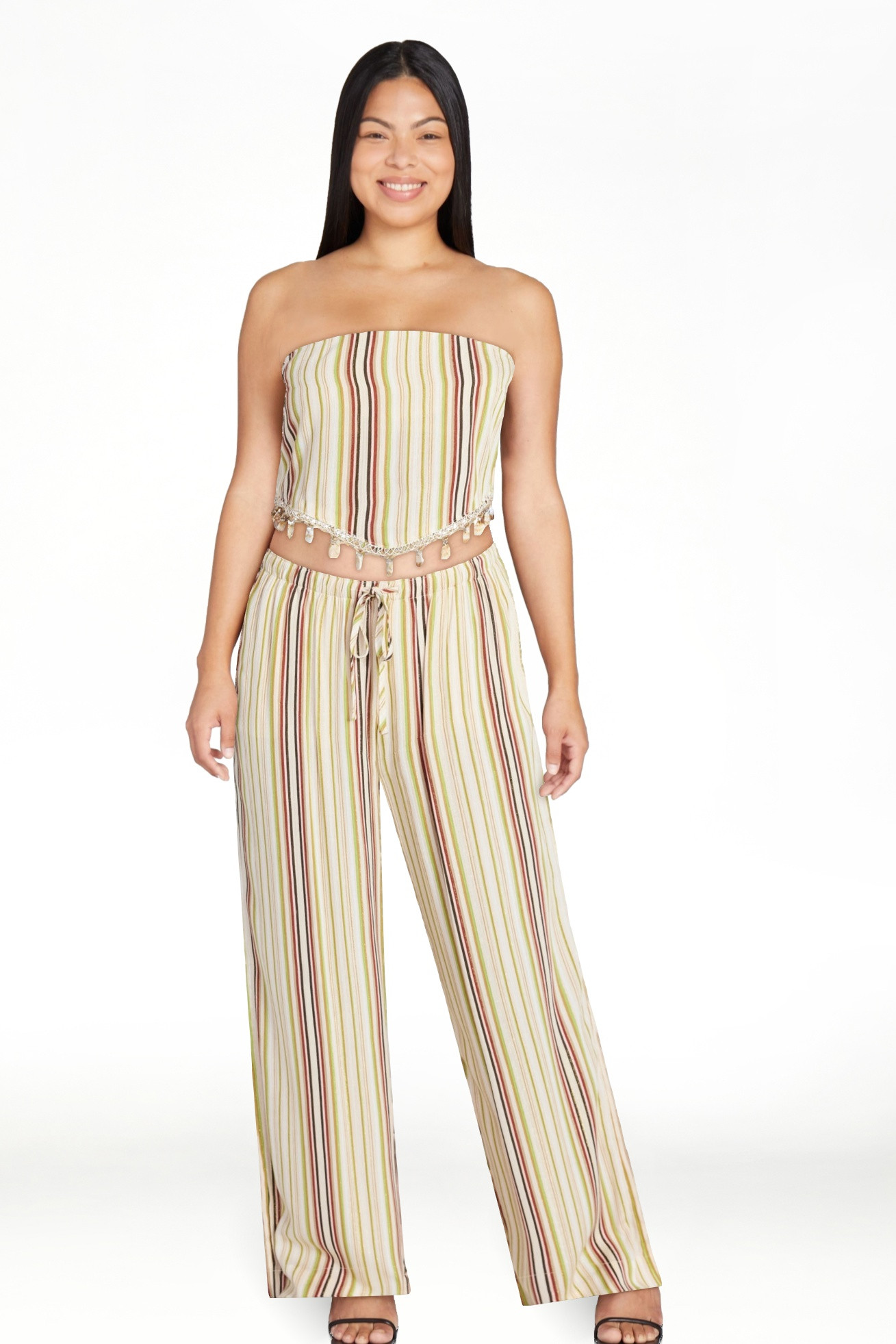 No Boundaries Scarf Top and Beach Pants Set, 2-Piece, Women's XXS-XXL | Walmart (US)