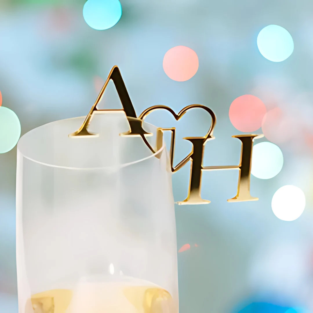 Wedding Custom Drink Name Tags, Personalized Initial Drink Tags, Personalized Wedding Drink Tags,... | Etsy (US)