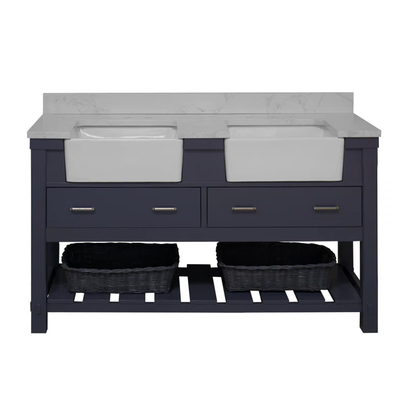 Hitton 60'' Double Bathroom Vanity | Wayfair North America