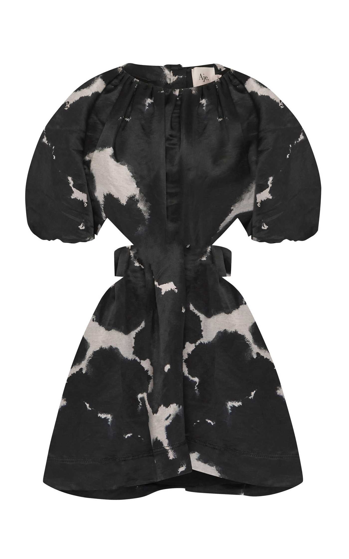 Oxidized Cutout Linen-Blend Mini Dress | Moda Operandi (Global)