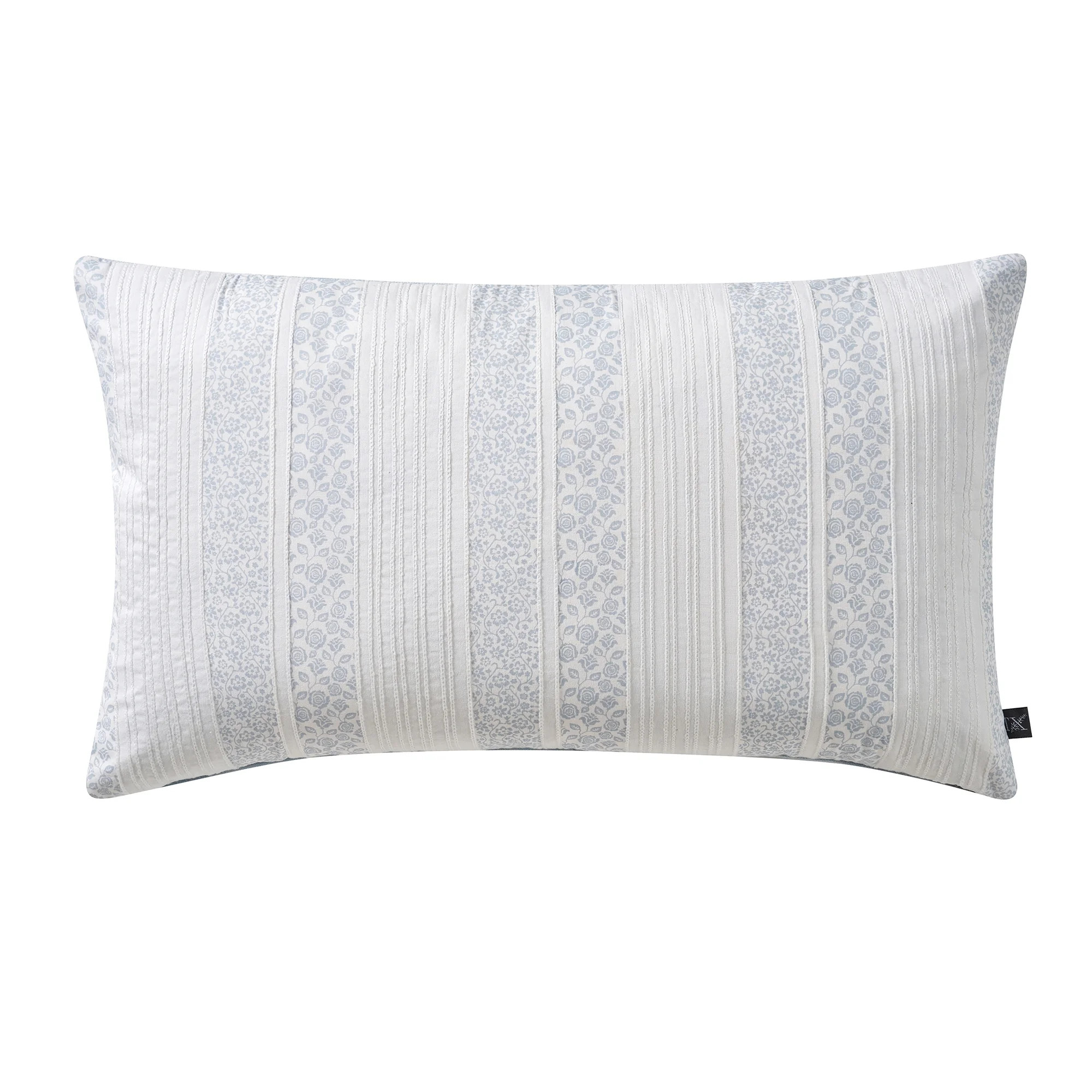 My Texas House 14" x 24" Blue Floral Stripe Decorative Pillow Cover | Walmart (US)