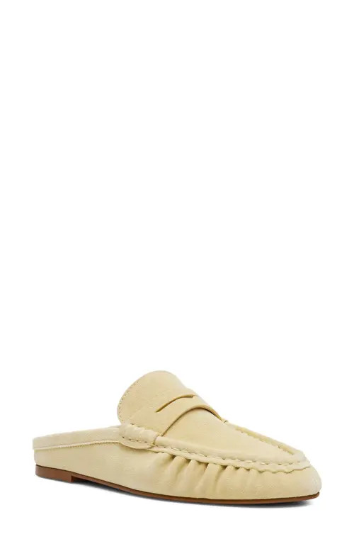 Steve Madden Rafe Loafer Mule in Butter Yellow Suede at Nordstrom, Size 8 | Nordstrom