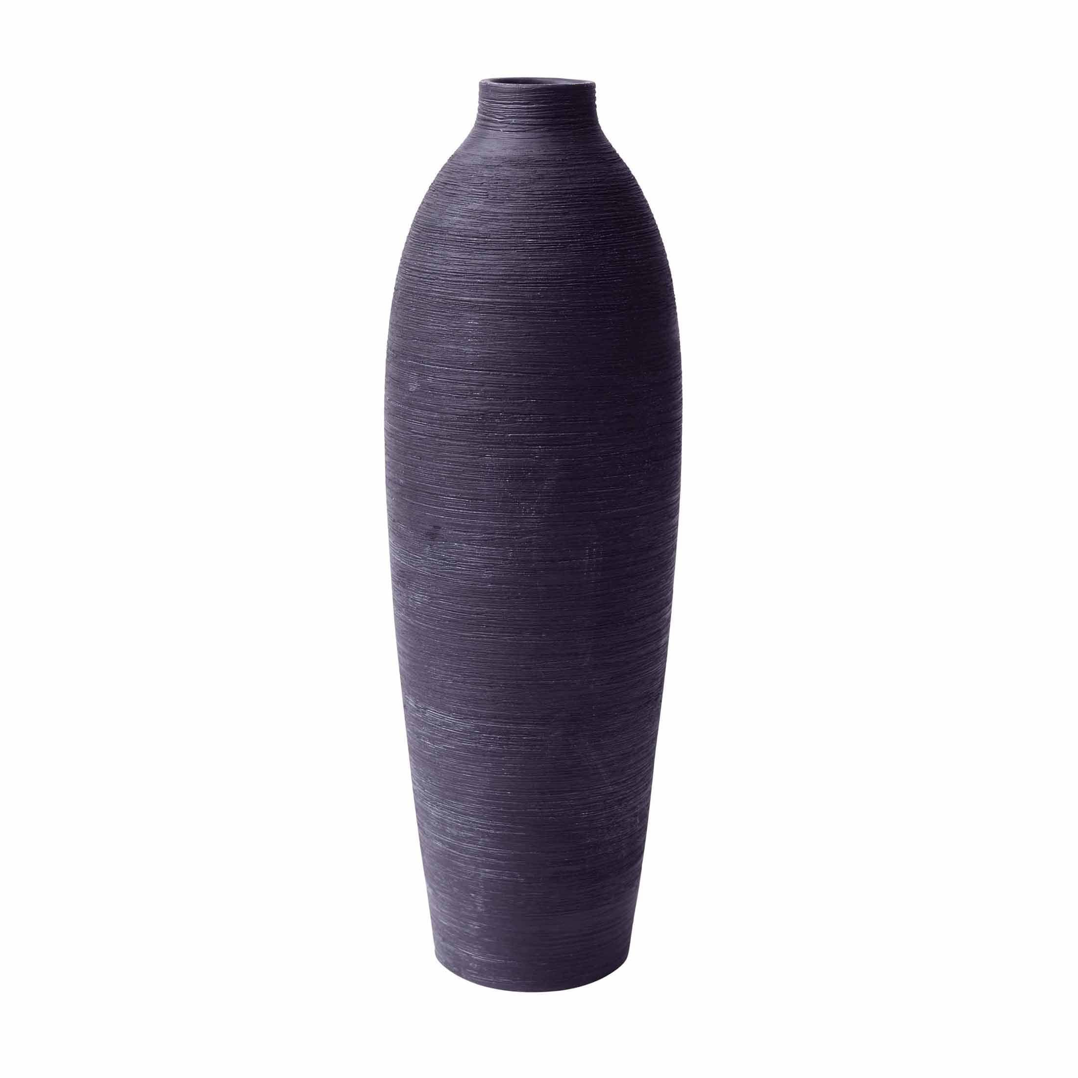 Better Homes & Gardens 24" Textured Matte Ceramic Floor Vase, Black | Walmart (US)