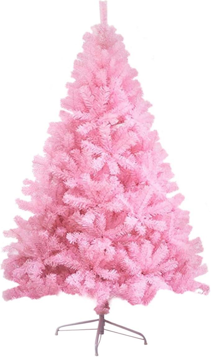 CCINEE 6ft Pink Artificial Christmas Tree, 700 Branch Tips Hinged Spruce with Metal Stands, Easy ... | Amazon (US)