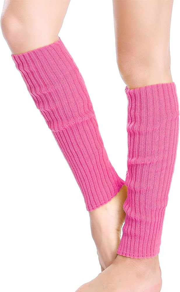 Retro Women 80s Adult Ribbed Knitted Leg Warmers Crochet Long Boot Socks Y2K Party Dance Sports Y... | Amazon (US)
