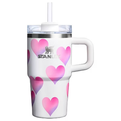 Stanley Valentine's Day 20 oz Stainless Steel H2.0 Flowstate Quencher Tumbler Frost Heart Gradient | Target